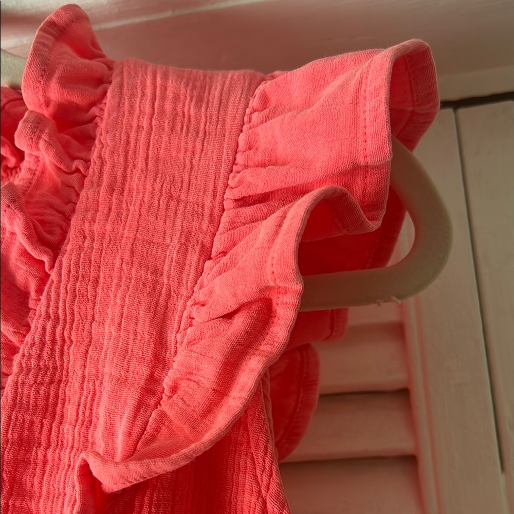 Vineyard Vines Pink Ruffle Midi Dress - Picture 4 of 8